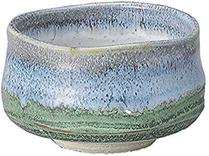 Yamakiikai Japanese Mino-yaki Ceramic Tea Cup Matcha Bowl Green Blue Gradation Glaze Iguchi 10cm Japan Import L1433