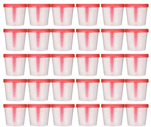 EXCEART Bicchieri per Campioni di Urina da 50 Pezzi Bicchieri per Raccolta di Campioni di Urina con Coperchi per Test di Gravidanza Contenitore per Laboratorio di Ovulazione 40 Ml (Colore