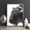 N / A Dekorative Drucke aus Leinwand Moderne Tiere Büffel Leinwand Kunstdruck Poster Bison Leinwand Druck Wandbild Wandkunst Home Decor 24x32inch