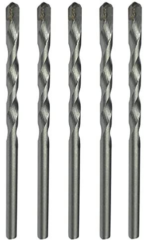 AERZETIX - C49206 - Lot de 5 Mèches/forets à béton Ø3mm 60mm - mèche hélicoïdale pour perceuse avec mandrin à mâchoires - en acier