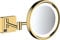hansgrohe AddStoris - Kosmetikspiegel mit LED-Beleuchtung, Schminkspiegel mit Beleuchtung, Rasierspiegel mit 3-fach Vergrößerung, Polished Gold Optic, 41790990