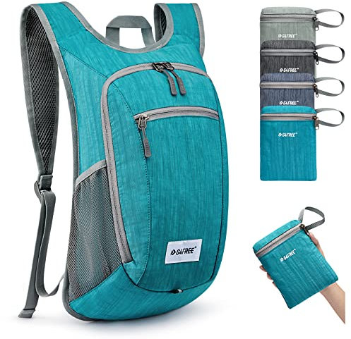 G4Free Kleiner Rucksack 10L Faltbarer Leichter Wanderrucksack Damen Herren Daypack für Outdoor Wandern Camping Reisen Klettern