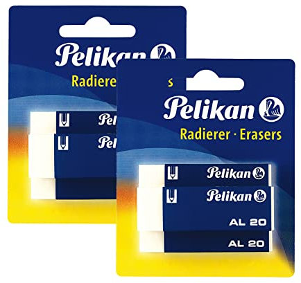Pelikan 620112 Kunststoff-Radierer AL20 6 Stück Radiergummi