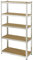 Baroni Home Regal aus Stahl und Holz MDF, Steckregal für Garage, Lager, Keller, Abstellraum, Tragkraft 400 kg, Maße, Steckregal (5 Etagen / 1 Stück)