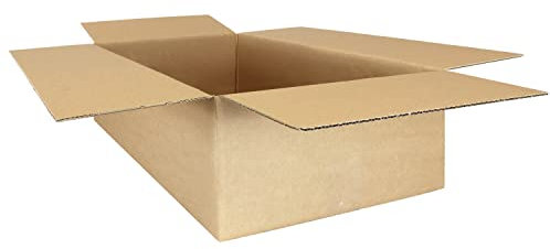 smiley pack 100 Stück Faltkartons 600 x 300 x 150 mm braun KK 106 Versandkarton Verpackungskartons 60 x 30 x 15 cm aus Wellpappe 1 wellig Karton Pappkarton Versandbox Paket Päckchen