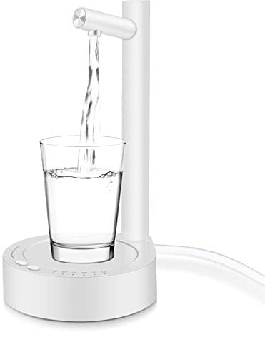 Automatischer Wasserspender,Elektrischer Desktop Wasserflaschenspender,USB Water Dispenser,7 Stufen Quantitativer Automatischer Water Dispenser,Tragbare Wasserflaschen Pumpe für Zuhause,Camping(Weiß)