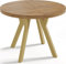WFL GROUP Designer Runder Ausziehbarer Esstisch - Loft-Stil, Industriell, Platzsparend - Goldene Beine - 100 bis 200 cm - für 8-10 Personen - Hergestellt in EU - Wotan Eiche - 200 cm