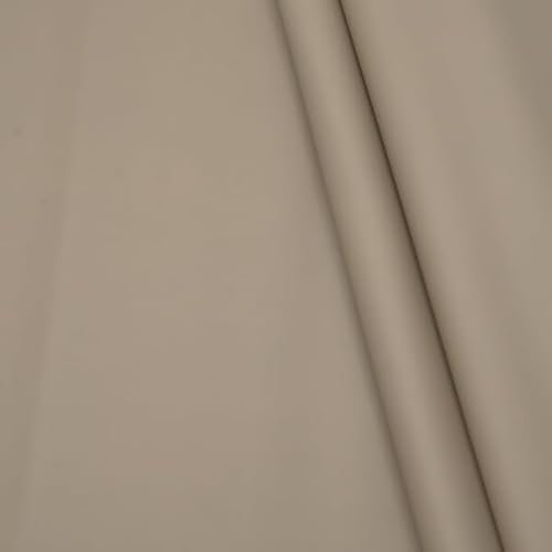 STOFFKONTOR Polsterstoff PVC Kunstleder, Möbelstoff - Meterware, Farbe Taupe matt - für Polsterarbeiten, Boote, Taschen uvm.