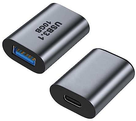 CY Adattatore USB-C USB 3.1 Tipo C Femmina a USB 3.0 A Femmina Adattatore Dati 10Gbps Alimentazione Dati per Laptop Tablet Telefono