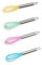 Mini-Schneebesen, 15,2 cm, 4 Stück, Kieselgel, Edelstahl, Rührbesen für Mehl, Kuchen, Eier, Küche, Kochen, Backen, Schneebesen (lila, gelb, cyan, blau)