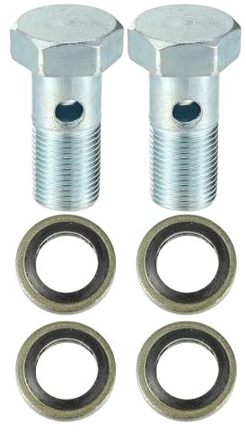 QUARKZMAN 2er Set Universal Auto Banjo Bolt Bremsadapter M12 x 1.0