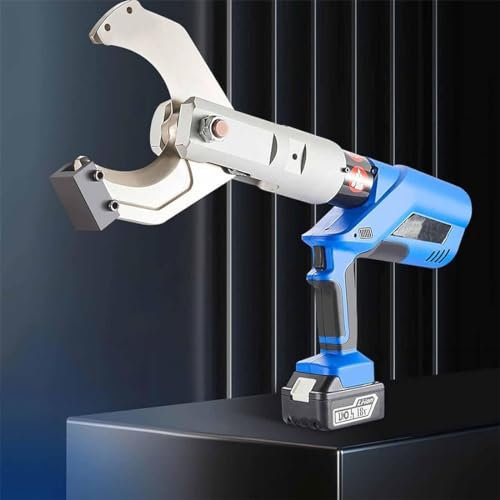 DPDZSW Cortador De Cables Hidráulico con 2 Baterías,Herramienta De Cortacables Hidráulicos Recargables,Cortador De Cables De Trinquete De Cobre Y Aluminio Eléctrico,105C