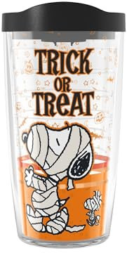 Tervis Peanuts-Halloween Snoopy Trick or Treat Insulated Tumbler, 16oz, Classic