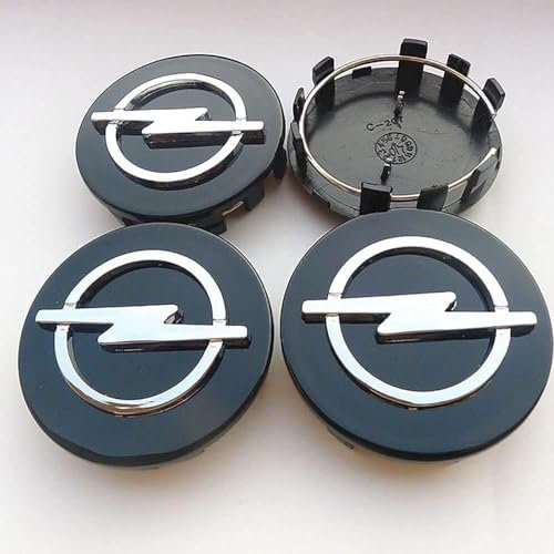 Lot de 4 Cache Moyeux pour Opel 64mm, Voitures Cache Moyeu Centre de Jante Capuchons Capuchons de Moyeu Central Moyeu Décoration Accessoires