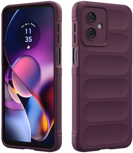 RIIMUHIR Hülle Kompatibel mit Motorola G54 5G, Silikon Hülle Weicher Berühren, Kratzfestes Stoßfest Handyhülle, Rundumschutz Schutzhülle mit Kameraschutz (Dunkelviolett)