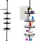 Crystals Shower Corner Shelf 4-Tier Bathroom 95-300 cm Adjustable Caddies Organiser Black