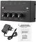 Funien Amplificateur de casque stéréo ultra-compact à 4 canaux Mini ampli audio amélioré avec interrupteur mono et stéréo Adaptateur secteur Amplificateur audio mono/stéréo professionnel pour studio e