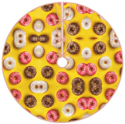 Donut-Weihnachtsbaum-Rock, Weihnachtsbaum-Rock, Matte für Frohe Weihnachten, Urlaub, Party-Dekorationen