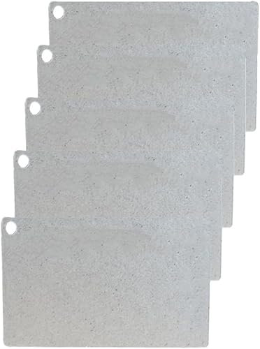 5 hojas deflectoras de aceite de mica para horno microondas, placa de mica para microondas, placa de aislamiento térmico, cubierta de guía de ondas para horno microondas Galanz (modelo D: 11 x 7 cm)