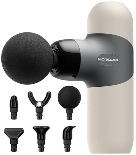 Mini Massagepistole, tragbares Tiefengewebe-Muskel-Percussion-Massagegerät, elektrisches Hand-Sportmassagegerät mit 6 Massageköpfen, 4 Geschwindigkeiten, bestes Geschenk