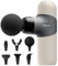 Mini Massage Gun with 6 Massage Heads and 4 Speeds, Portable Percussion Muscle Massager Gun, Silicone Material Removable and Washable, for Home Office Workout, Gift for him her (Almond)