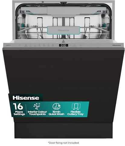 Hisense Integrated Standard Dishwasher - Black - C Rated