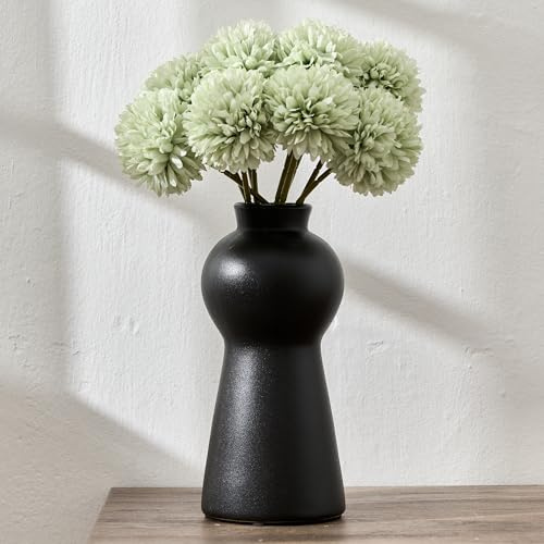 Keramik-Blumenvase, 19,1 cm, niedliche nordische minimalistische Vase, Heimdekoration, moderne ästhetische Landhaus-Dekoration für Blumenstrauß, Pampasgras, getrocknete frische Blumen, Wohnzimmer