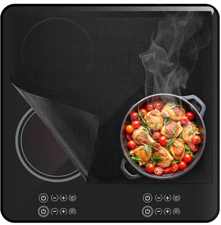 Dream Coffee Protector Vitrocerámica e Inducción de Silicona 60x52cm – Cubre Vitrocerámica Antideslizante, Esterilla Protectora Placa Inducción, Fácil de Limpiar