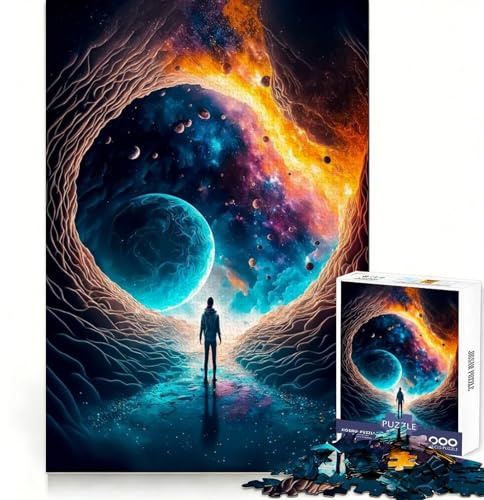 Space Portal Level 1000-Teile-Puzzle für Teenager Fördert das Gedächtnis, entspannt sanft, Premium-Schnitt, Geburtstagsüberraschung (38x52cm)