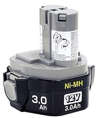 Makita 1235 12 V Nickel-Metal Hydride Ni-MH 3000 mAh 12 V 3000 mAh Batterie Rechargeable Batteries (Nickel-Metal Hydride 12 V, Noir/Argent, 1)