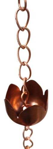 Olive Grove Regenketten - Lotusblumen-Regenkette - verkupfert