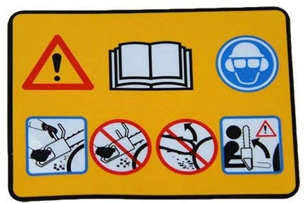Husqvarna Aufkleber, Gelb, Cartoon, Vinyl, Rechteck, Husqvarna-Accessory-Sticker