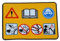 Husqvarna Aufkleber, Gelb, Cartoon, Vinyl, Rechteck, Husqvarna-Accessory-Sticker