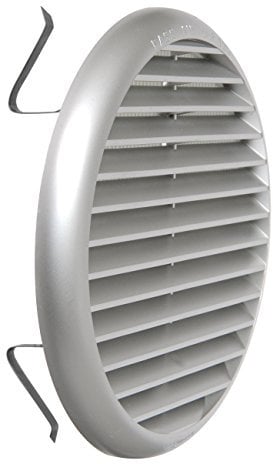 La Ventilazione TUR160CR TUR160CR-Y Griglia Plastica con Molle, Argento, 175 mm, Cromato satinato, ø175 mm