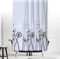 KS Handel 24 Textil DUSCHVORHANG Pusteblume 120x200 cm GRAU SCHWARZ Weiss GARDINE Blumen! Shower Curtain Grey Black White