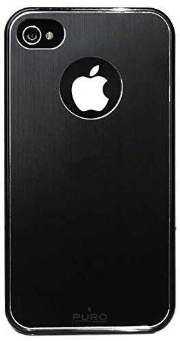 Puro Back Case - Metal - Apple iPhone 4 / 4S - schwarz