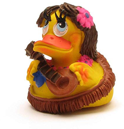 Duckshop I Badeente Hawaii I Quietscheente I L: 7,5 cm