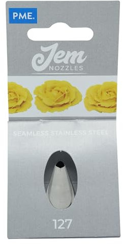 JEM NZ127 Große Blüten-/ Rüschentülle Nummer 127, Edelstahl, Silber, 2 x 2 x 3.5 cm