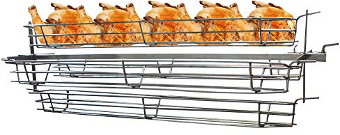 Beeketal 'BS-HK' Hähnchengrillkorb Haxenkorb Aufsatz aus Edelstahl passend Spanferkelgrill Modelle BSG150, BSGW-150H und BSGW-150G