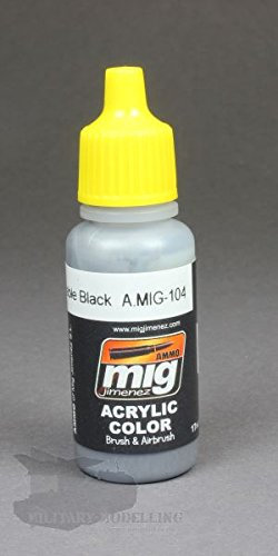 Ammo A.MIG-0104 Waschbare Schwarze Farbe, 17 ml, Mehrfarbig