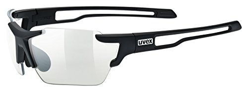 uvex sportstyle 803 small V - Sportbrille für Damen und Herren - selbsttönend - beschlagfrei - black matt/smoke - one size