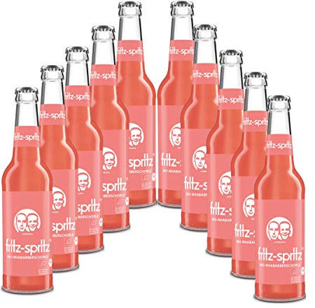fritz-spritz Bio-Rhabarberschorle 10 Flaschen je 0,33l incl Mehrweg Pfand