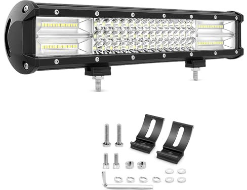 Willpower Arbeitsscheinwerfer led 12v, 23 Zoll 59CM 324W Offroad LED Scheinwerfer 12V 24V Flutlicht Spotlight Combo IP67 Wasserdicht Nebelscheinwerfer für Traktor SUV ATV LKW Auto Zusatzscheinwerfer