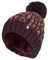 HEAT HOLDERS - Damen Elegant Strickmütze Gefüttert Groß Beanie mit Bommel und Fleecefutter (Einheitsgröße, Wein)