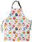 Granbey Süße Kuchenschürze mit 2 Taschen, Süßigkeiten-Cupcake-Schürzen mit verstellbaren Nackenriemen, für Obst, Eis, Kuchen, ölbeständig, Küchen-Lätzchen, bunt, Dessert, Backen, 33x28 cm