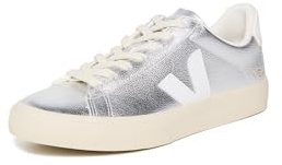Veja Womens Campo Trainers Silver White 7 UK