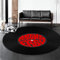 YDZB Teppich Retro Runde Schallplatte Home Fußmatte Weiche Anti-Rutsch Langlebige Teppiche Maschinenwaschbar für Wohnzimmer Restaurant Schlafzimmer Küche Badezimmer (C, 120cm)