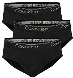 Calvin Klein Herrenslip CK 3 Stück sichtbare elastische Mikrofaser-Unterhose Artikel NB3073A HIP Brief 3PK