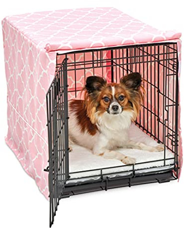 New World BCVR-24PKT Hundebox-Abdeckung, Stoff mit Teflonschutz, für 61 cm große Hundeboxen von New World und MidWest, rosa Designer-Muster