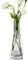 Vase en verre soufflé à la main - Vase à tige unique - Vase décoratif en verre - Centre de table pour fête de mariage, décoration de maison et de bureau (transparent)
